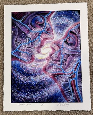 Alex Grey Cosmic Lovers Art Print S/# 90/100 Universal Psychedelic Love Poster