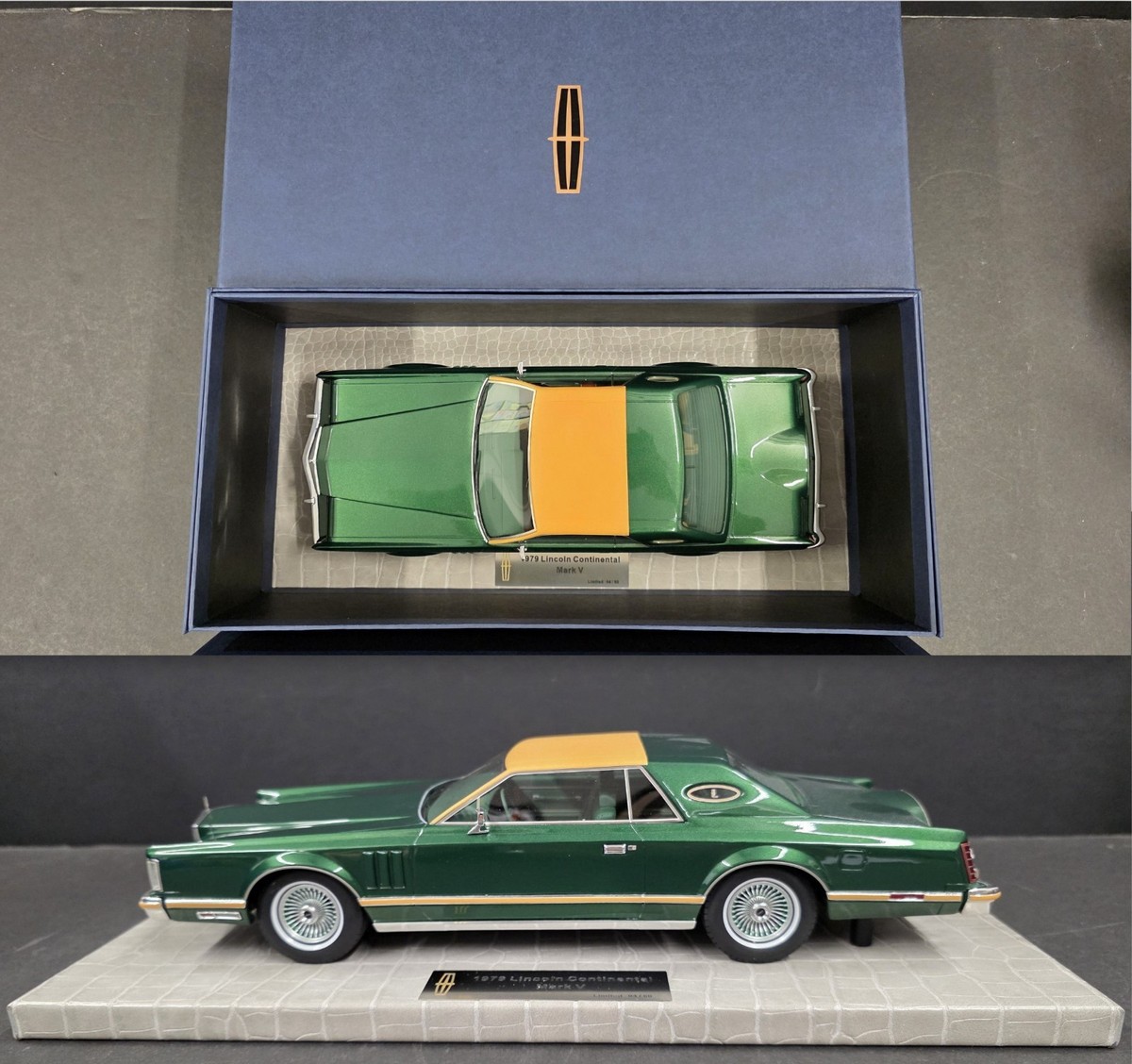 AMC 1979 LINCOLN CONTINENTAL MARK V LIMITED 4/60 GREEN 1/18