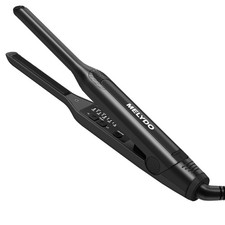 MELYDO Pencil Flat Iron, 3/10" Small Irons for Short 0.3 Inch, Black