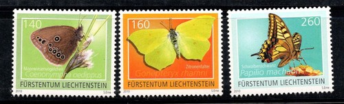 Liechtenstein 2010 Mi. 1557-1559 postfrisch ** 100% Schmetterlinge, Fauna