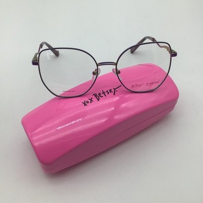 Betsey Johnson SO 2000 OIL Iridescent Oil Slick Butterfly Eyeglasses Frames New