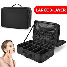Extra Large Make Up Bag Vanity Case Professional Cosmetic Nail Tech Storage Box