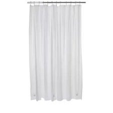 72 In. W X 70 In. L White Peek a Boo Hotel Weight Shower Curtain Liner
