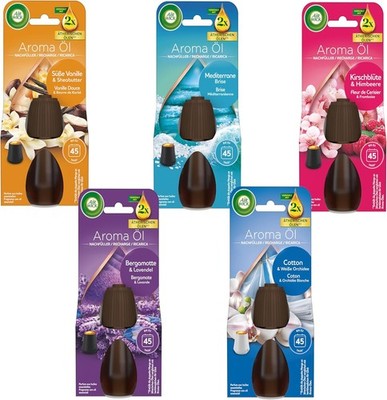 Air Wick Aroma-Öl Flakon - Nachfüller Probierpaket - 1x20ml Cotton & Weiße Orchi