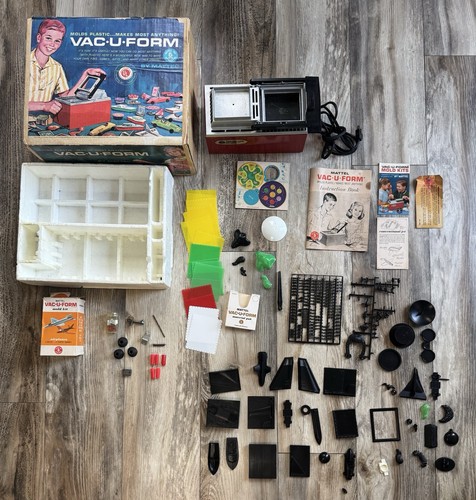 1962 Mattel No. 422 Vac-U-Form Heating Unit Playset with Accessories ๐ WORKS!!