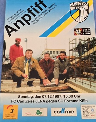 1997/98 2.Bundesliga FC Carl-Zeiss-Jena - Fortuna Köln