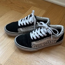 Vans Old Skool Dálmata Negro y Verdadero Blanco Zapatos de Skate Talla 2