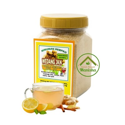 Wedang JKJN Ginger Kencur Lime Instant Gewürz Getränk Pulver Glas 250g Indone...