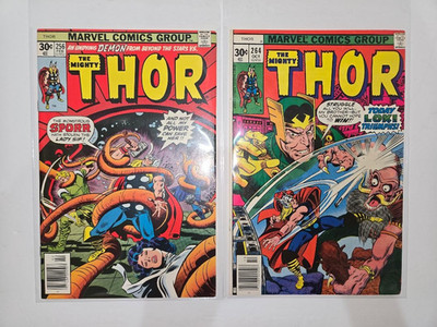 Thor #256 & 264 - Marvel Comics - 1977