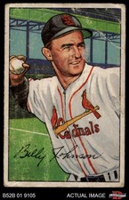 1952 Bowman #122 Billy Johnson Cardinals 1 - POOR