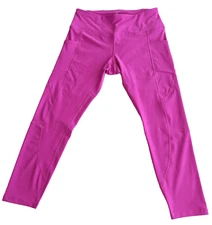 Layer 8 Leggings Womens Large Pink Qwick-Dry High Rise Yoga Pocket Athletic Gym