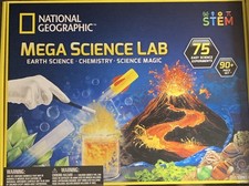 National Geographic Mega Science Lab STEM Kit 75 Experiments 90 Pieces Ages 8