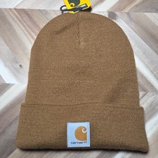    NEW Carhartt Child / Youth Knit Patch Beanie Brown  One Size  NWT   