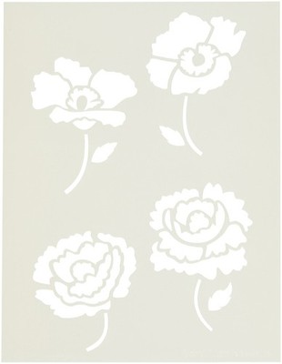 Peonies and Poppies Stencil Durable Quality Reusable Stencils for Painting - ...