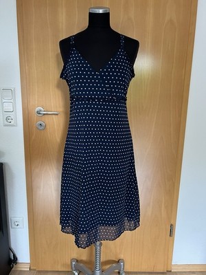 Trägerkleid, Sommerkleid, s.Oliver, blau/weiß gepunktet, Gr. 40