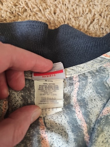 Rare Vintage OP Ocean Pacific Button-up Shirt Salmon Pattern Neon Green Tag XL - Picture 14 of 19