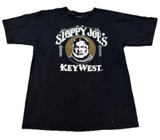Vintage 90s Sloppy Joes Key West Bar Restaurant Hemingway Black T-Shirt Large