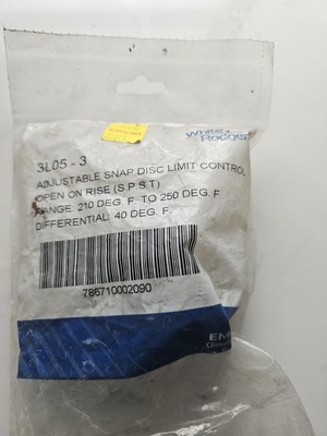 White Rodgers 3L05-3 Adjustable Snap Disc Limit Control Switch OEM NEW