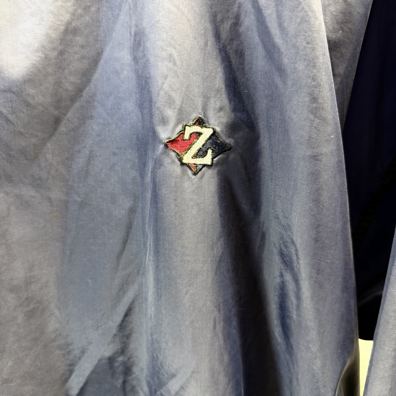 Black Pullover Jacket Jerzees Windbreaker Mens Si… - image 3