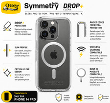 OtterBox Otter Symmetry Drop Series Case for Apple iPhone 14 Pro - Clear