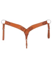 Tough 1 Breast Collar Rancher Leather Heavy Doubled Light Oil 41-4005