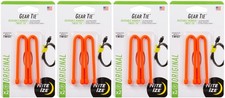 Nite Ize 2-Pack Gear Tie Reusable Rubber Twist Tie, 6" - Bright Orange 4-Pack 
