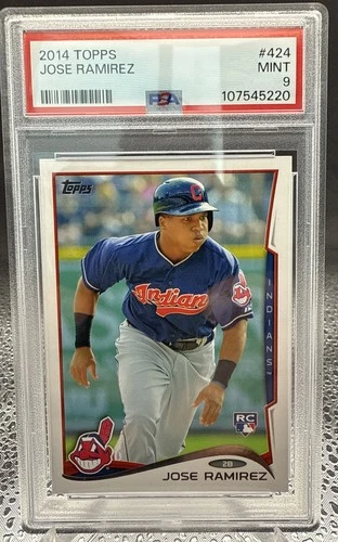 2014 Topps - Jose Ramirez #424 (RC) PSA 9