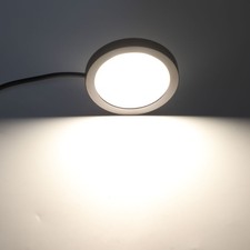 .LED Round Light Ultra Thin Aluminum Casing Under Counter Lighting With 1.5m