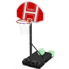 Portable Basketball Hoop with Wheel Basketball Goals 5.5-6 FT Height Adjustable