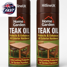 2 X 400Ml Teak Oil Spray Cans for Garden Furniture Protection – Enhances & Prese 17.89 per litre