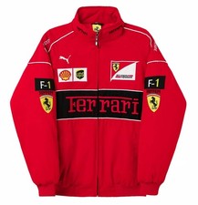 Ferrari Jacke F1 Bomber. Rot. Vintage. Racing. Motorsport. Baumwolle. Unisex