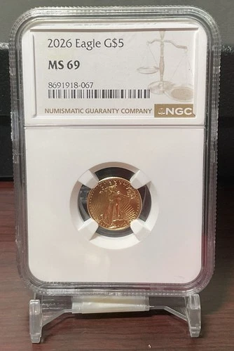 2026 1/10 oz American Gold Eagle MS-69 NGC