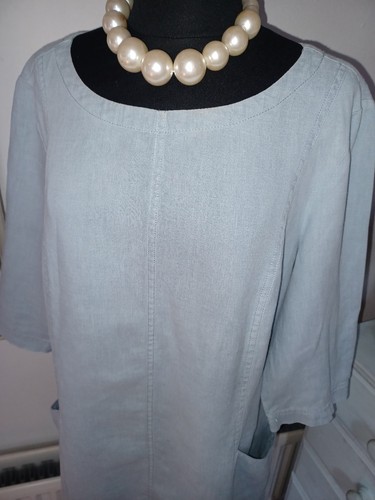 SEASALT Into Land 100% Linen Tunic - Light Blue - UK 14 - - Picture 4 of 11