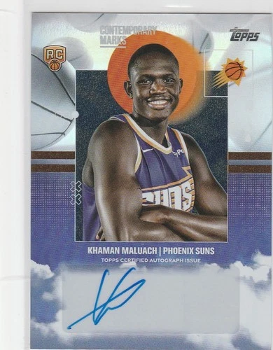 Khaman Maluach 2025-26 Topps Rookie Contemporary Marks Rainbow Foil Auto Suns RC