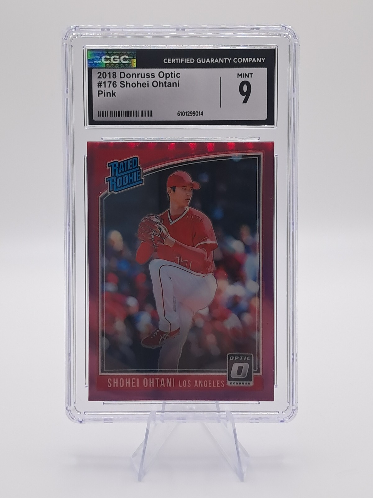 2018 Panini Donruss Optic Rated Rookie Variation Shohei Ohtani #176 Pink Prizm
