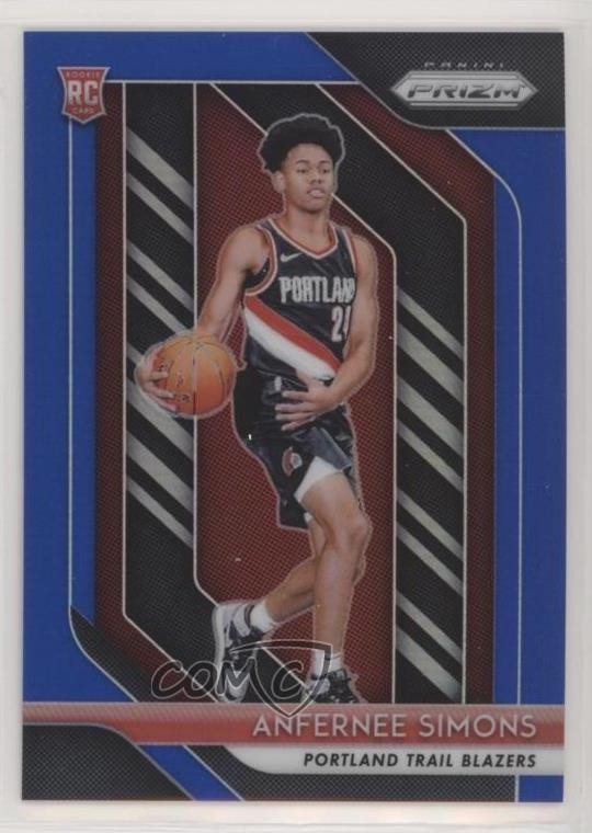 2018-19 Panini Prizm Blue Prizm 157/199 Anfernee Simons #61 fv8
