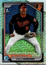2024 Bowman Chrome #BCP-241 Emilio Sanchez Prospects Mojo Refractors