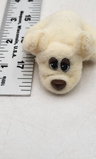 1995 Lewis Galoob Toys Pound Puppies Mini 2.5" Solid Cream Brown Nose Perky Ears