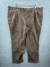 Vintage Ralph Lauren Corduroy Pants Mens 40x29 Pleated Cuff Brown Trousers