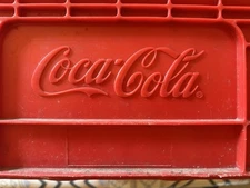 Coca Cola 32 Oz Bottle 6 Pack Carrier Plastic Crate Rehrig Pacific Red Vintage