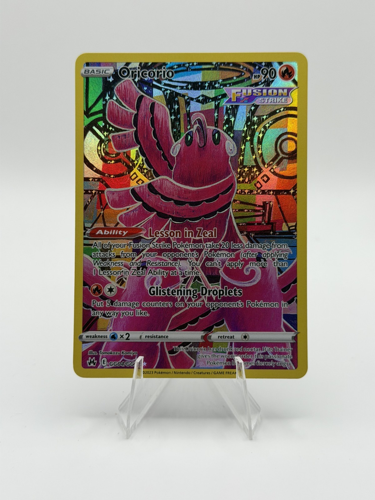 Pokemon TCG Oricorio GG04/GG70 Tomokazu Komiya Crown Zenith NM