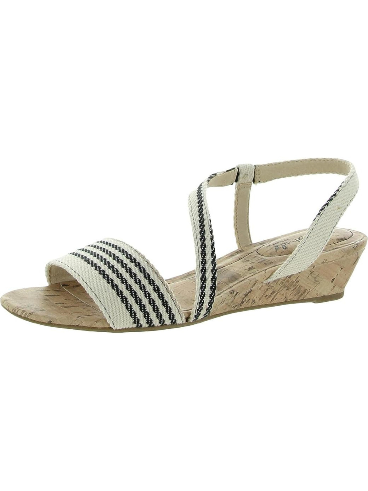 Женские белые босоножки на танкетке LIFE STRIDE белого цвета Yasmine с круглым носком, без застежки, 6,5 Вт