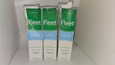 3 Pack Fleet Saline Enema Laxative Fast Relief 4.5 fl oz Exp 02/28