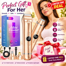 Bikini Trimmer for Women, 4 in 1 Electric Razors for Women - Dual Head, Wet  Dr