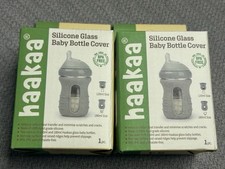 Lot Of 2 Haakaa Silicone Baby Bottle Cover 180ml/6oz Bottle NEW