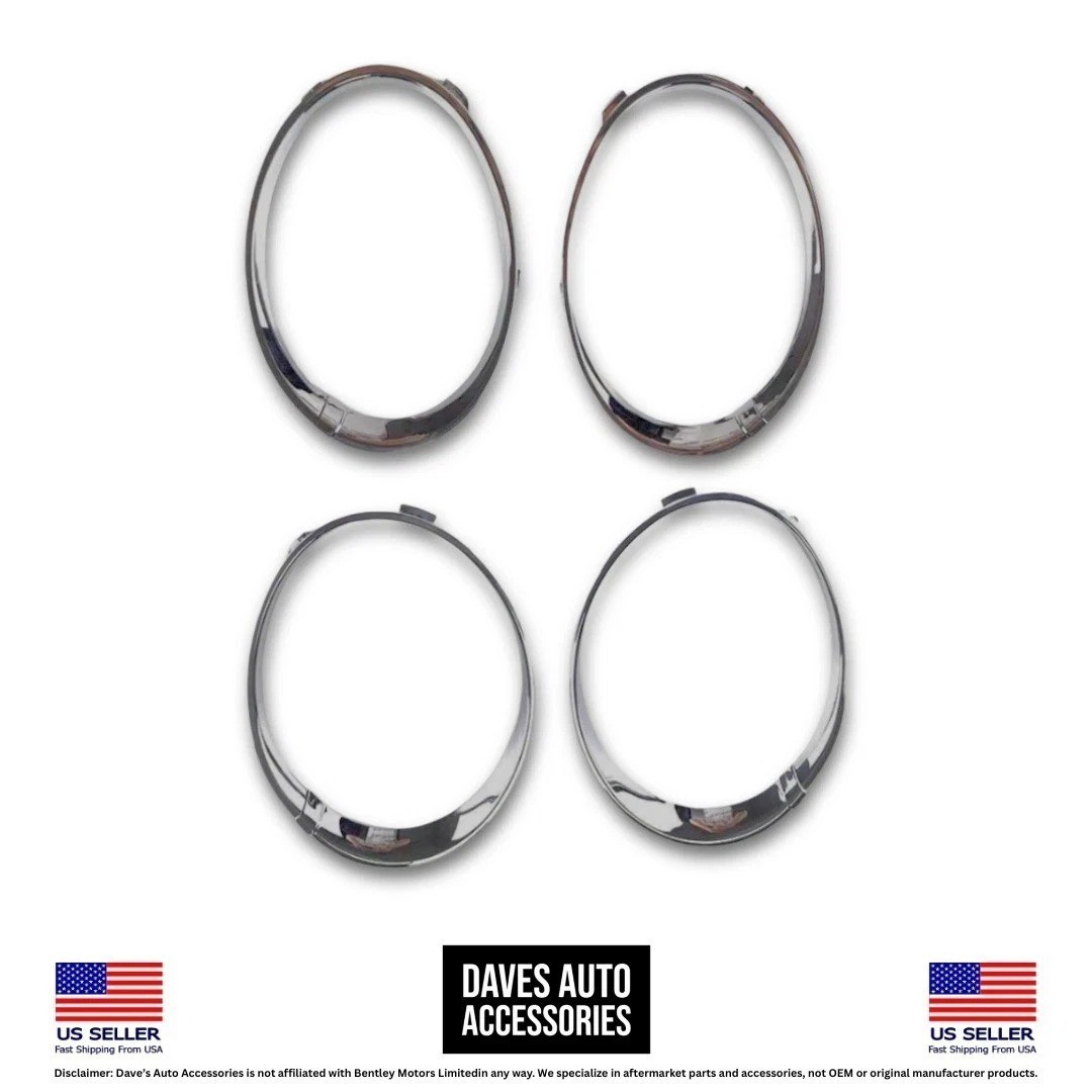 2006-2013 Bentley Flying Spur Headlight Chrome Bezel Ring Set