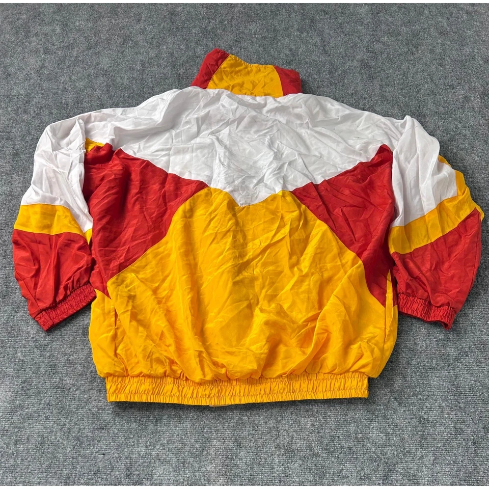 Chaqueta de Pista Vintage Miramax II XL Retro Colorblock Blanco Rojo Amarillo Foto 2 de 4