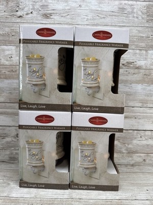 Ceramic Electric Plug In Wax Melt Oil Warmer Diffuser Live, Laugh, Love Lot of 4