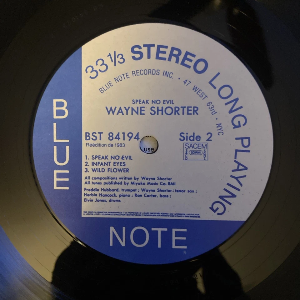 Wayne Shorter Speak No Evil Vinyl LP Orig Blue Note Record BSTF84194 France VG+ - Image 4 of 4