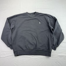 Spiritual Gangster Monogram Classic Crew Sweatshirt Embroidered Sz M Gray